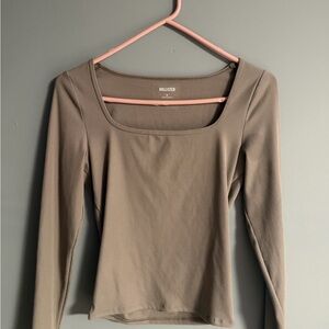 Hollister Women's Brown Long Sleeve Top